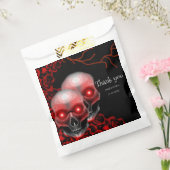 レッド怖いフローラ濃いムーディゴシックスカルハロウィン フェイバーバッグ (封をした状態)