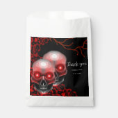 レッド怖いフローラ濃いムーディゴシックスカルハロウィン フェイバーバッグ (正面)