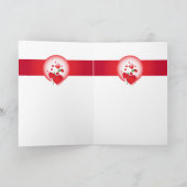 レッド愛する愛するハートバレンタインカード シーズンカード (内部)