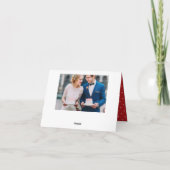 レッド愛する月とバックバレンタインデー シーズンカード (裏面)