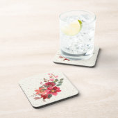 レッド懸命プラスチックコースターセット コースター (右側)