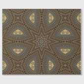 レッド抽象デザイン ラッピングペーパー (フラット)