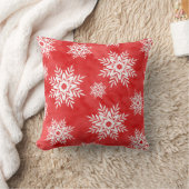 レッド抽象芸術ウォーターカラースノーフレーク装飾用クッション クッション (ブランケット)