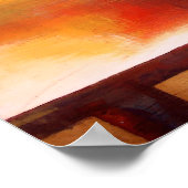 レッド抽象芸術絵画のアートポスター ポスター (角)