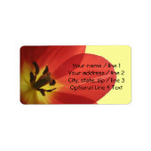 レッド春チューリップ |アドレスカスタムの入力 ラベル (正面)