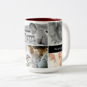 レッド最高のパパエバカスタムー写真コラージダディ ツートーンマグカップ (正面右)