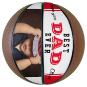 レッド最高のパパエバーファーザータイポグラフィ写真 バスケットボール (縦)