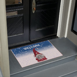 レッド格言イン・ザ・スノー ドアマット