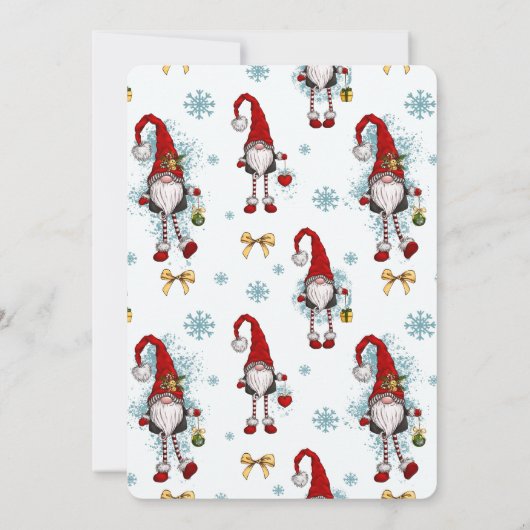 レッド格言スノーフレークスクリスマスパーティー 招待状 (裏面)