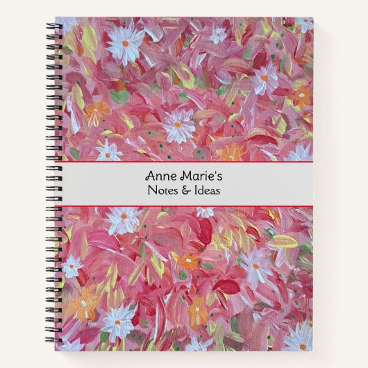 レッド桑のパーソナライズされた手帳 ノートブック (正面)