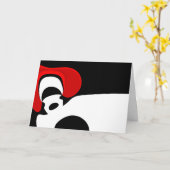 レッド氏へ:抽象芸術ブラック、ホワイト、レッド カード (黄色い花)