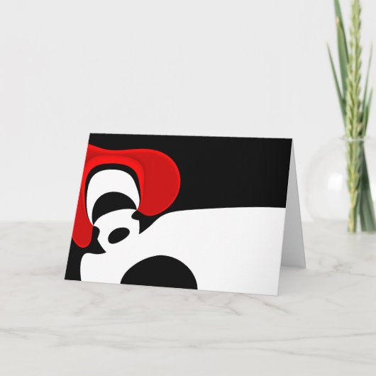 レッド氏へ:抽象芸術ブラック、ホワイト、レッド カード (正面)