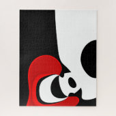 レッド氏へ：抽象芸術ブラック、ホワイト、レッド ジグソーパズル (縦)