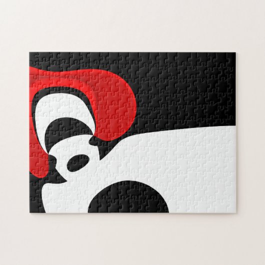 レッド氏へ：抽象芸術ブラック、ホワイト、レッド ジグソーパズル (横)