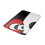 レッド氏へ：抽象芸術ブラック、ホワイト、レッド バスマット (アングル)