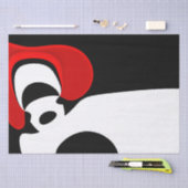 レッド氏へ：抽象芸術ブラック、ホワイト、レッド 薄葉紙 (クラフト)