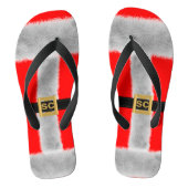 レッド氏クロース・サンタ・スーツ7月フェスティバルのクリスマス ビーチサンダル (フットベッド)