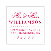 レッド氏ミセス・ファミリー結婚ネーム差出人住所 セルフインキングスタンプ (デザイン)