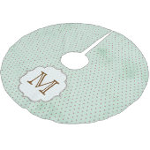 レッド水玉模様オンブルーモノグラムイニシャルツリースカート ブラッシュドポリエステルツリースカート (アングル)