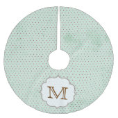 レッド水玉模様オンブルーモノグラムイニシャルツリースカート ブラッシュドポリエステルツリースカート (正面)