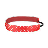レッド水玉模様ズヘッドバンド アスレチックヘッドバンド (右)
