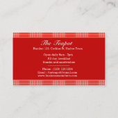 レッド水玉模様ティーポットカフェ 名刺 (裏面)