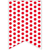 レッド水玉模様ハッピーバースデー バンティングフラッグ (第1の旗)