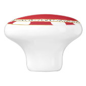 レッド水玉模様ヒョウ柄 セラミックノブ (側面)