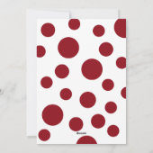 レッド水玉模様フォトホリデーカード シーズンカード (裏面)