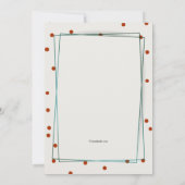 レッド水玉模様フォトホリデーカード 招待状 (裏面)