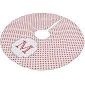 レッド水玉模様プリントモノグラムイニシャルツリースカート ブラッシュドポリエステルツリースカート (アングル)