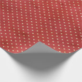 レッド水玉模様モダンファームハウス ラッピングペーパー (角)