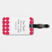 レッド水玉模様モノグラム ラゲッジタグ (裏面横)