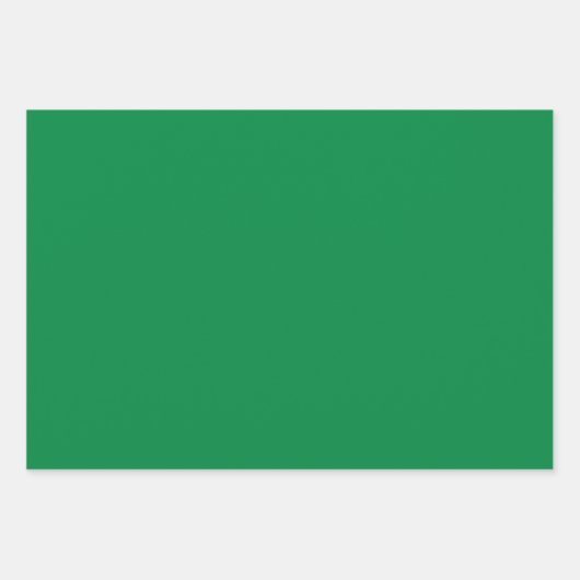 レッド水玉模様レ無地のッドグリーンホリデー ラッピングペーパーシート (正面3)