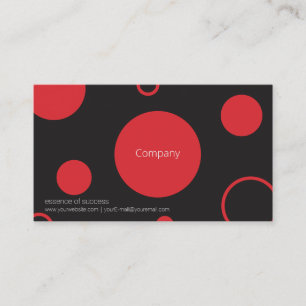 レッド水玉模様名刺 名刺