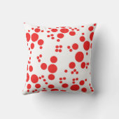 レッド水玉模様抽象芸術アート装飾用クッション クッション (裏面)