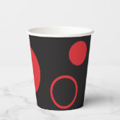 レッド水玉模様紙カップ 紙コップ (裏面)