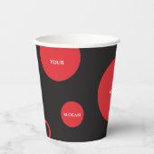 レッド水玉模様紙カップ 紙コップ (正面)