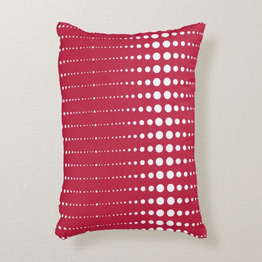 レッド水玉模様、水玉模様、レトロ、レトロ水玉模様 アクセントクッション (正面(垂直))