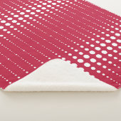 レッド水玉模様、水玉模様、レトロ、レトロ水玉模様 シェルパブランケット (3/4)