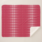 レッド水玉模様、水玉模様、レトロ、レトロ水玉模様 シェルパブランケット (正面(横))