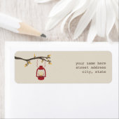 レッド油ランタンキャンプ住所 シール秋 ラベル (インサイチュ)