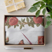 レッド深紅色クリップアートティッシュペーパー 薄葉紙 (ギフト)