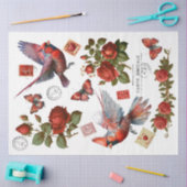 レッド深紅色クリップアートティッシュペーパー 薄葉紙 (クラフト)