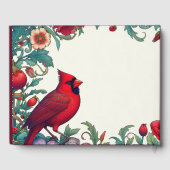 レッド深紅色葬儀記念お祝いライフ ゲストブック (裏面)