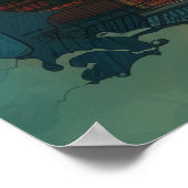 レッド漫画スタイル中国のドラゴンポスター ポスター (角)