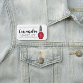 レッド爪、 ネイルポーランドボトル美しいマニキュリストアーティスト 名札 (インサイチュ)