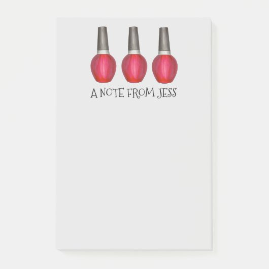 レッド爪、 ネイルポーランドメイクアップファッション美しいポスト ポストイット (正面)