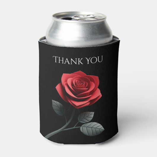 レッド独身の・ローズありがとう –  缶クーラー (缶正面)