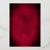 レッド王室の金ゴールドクラウンフローラキンセアニェラ 箔招待状 (裏面)